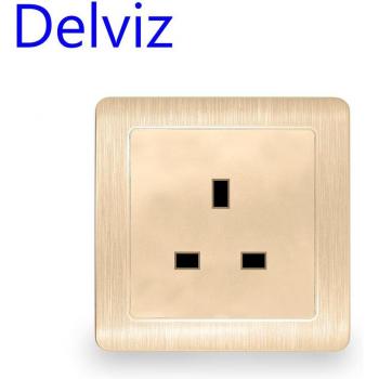 Delviz UK Style 13A Square Pin Outlet Panel, AC 110V~250V