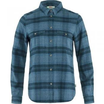 Fjällräven Övik Heavy Flannel Long Sleeve XL for Women – Dark Navy