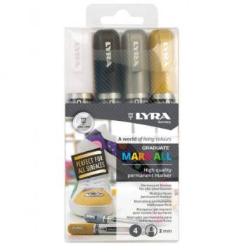 Marcatori Lyra Graduate Mark All in confezione da 4 colori