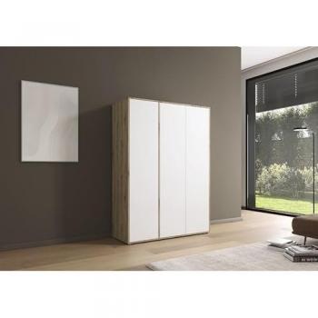 Gångjärnsbärande garderob – 3-dörrars modell 140/194/53 cm