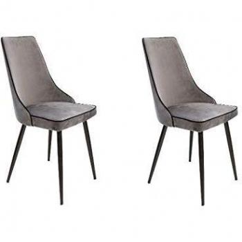 Set de 2 chaises Holm en velours