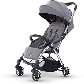 MINIUNO TouchFold Stroller in Grey Herringbone Design