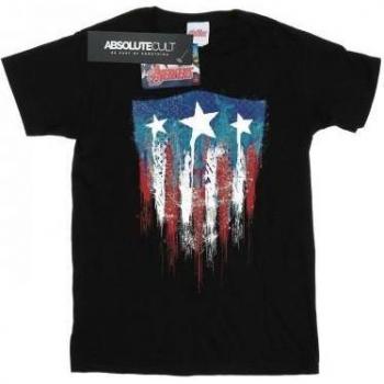 Baumwoll-T-Shirt „Marvel Girls“ – Captain America Flagge