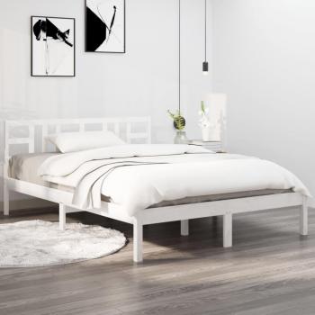 Madera maciza blanca 160x200 cm