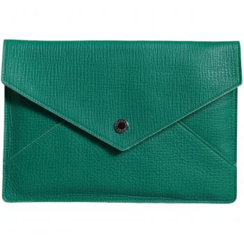 Dolce & Gabbana Women's Leather Tablet Pouch with Snap Closure
