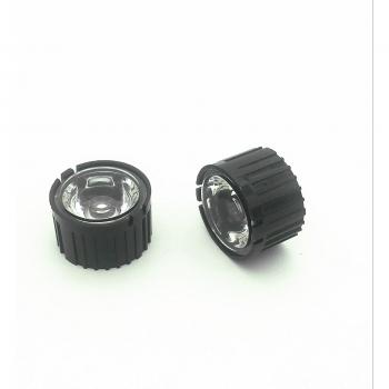 100pcs Power Lens 20mm PMMA with White/Black Holder for LED