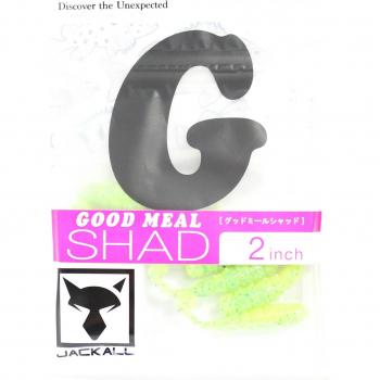 Good Meal Shad 2 Jackall Lumière Chaude Vert Fluo