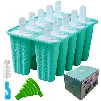 Ice Cream & Popsicle Silicone Molds – 10 Piece Reusable Kit