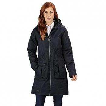 Regatta Romina Damen‑Windschutz Jacke mit Hut – wasserabweisend – M Navy