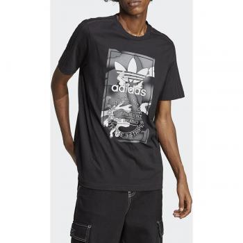 Adidas T-shirt Maniche Corte Graphics Camo Tongue Black S
