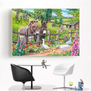 Diamant 5D Cheval et Canard Point Croix Strass