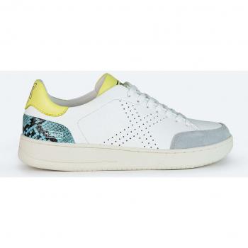 Chaussures sport Munich X-Court Femme – Blanc/Bleu/Jaune (40)