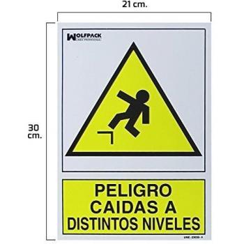 Cartel Peligro Caídas a Distintos Niveles 30x21