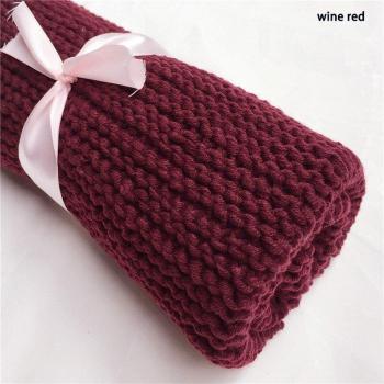Soft Knit Baby Blanket for Newborn Photos 50x50 CM