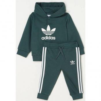 Chándal Adidas para Bebés con Capucha Verde