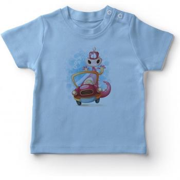 T-Shirt Bébé Garçon Angemiel Voitures Girafe Bleu