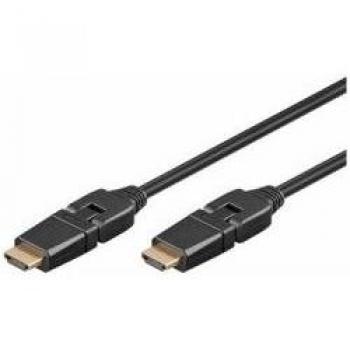 HDM19191FS 1‑Meter Black HDMI Connector – MicroConnect