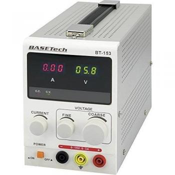 Basetech Labornetzgerät BT-153, 0-15 V/DC, 0-3 A