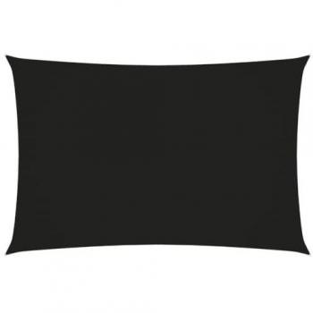 Parasol rectangular con vela de sombra en tela oxford 3x5m negro