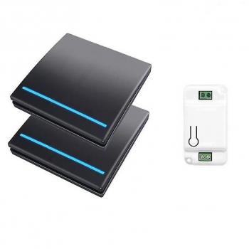 Interruptor remoto de pared inalámbrico RF 1/2/3 gang 110V 220V receptor negro opción 4