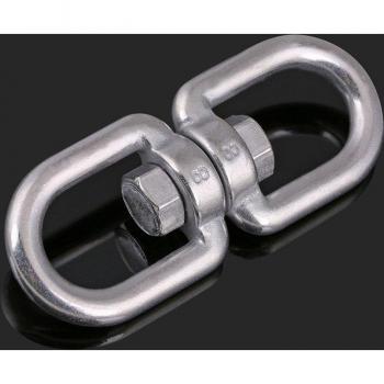 Anillo Universal Inoxidable 304 con Cadena y Hebilla 8 Anillos para Canes