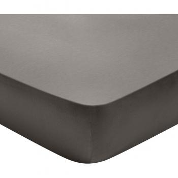 Drap Housse Douceur Satin Gris 140 x 200 cm