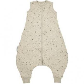 Mini pijama de verano para bebé, tela ribada sand melange con diseño spot pequeño