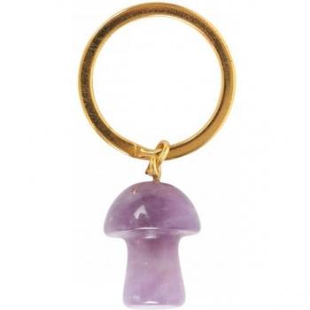 Paddenstoelen Sleutelring in Amethist Violet