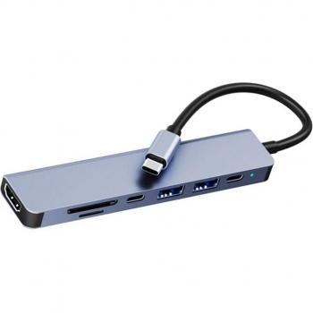 7-in-1 Type C Hub with 4K HDMI, OTG, PD Charging for Pro/Air iPad XPS Surface