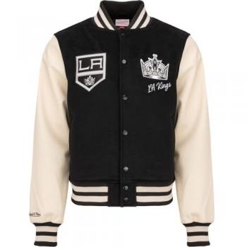 Veste de sport Mitchell & Ness NHL Los Angeles Kings noire et beige taille L