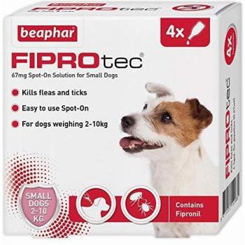 Beaphar FIPROtec Spot-On for Small Dogs, 4 Pipettes