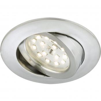 Briloner LED Einbauleuchte rund Aluminium 5,5W Modul warmweiß schwenkbar DIMMBAR