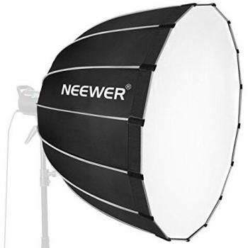 Bowens Mount Softbox Esadecagono 90cm Neewer Grigio Portatile e Pieghevole