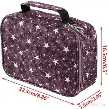 Trousse scolaire 3 niveaux avec motifs floraux