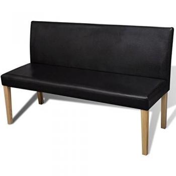 139.5 cm Dark Brown Faux Leather Seating Bench