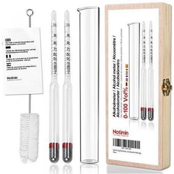 Set Completo di Idrometri Notimin per Whisky e Brandy con Cilindro
