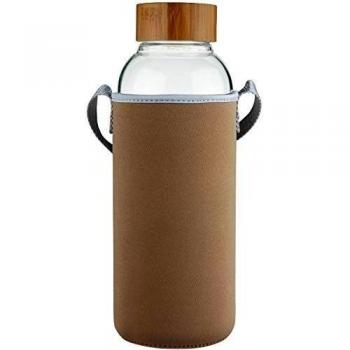Ferexer 1500 ml Bottiglia di Acqua in Vetro – Borraccia Sportiva Oro