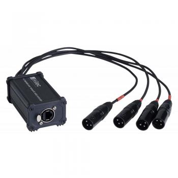Boîtier Audio‑XLR avec entrée RJ45, Hilec BOX RJ4 XM3
