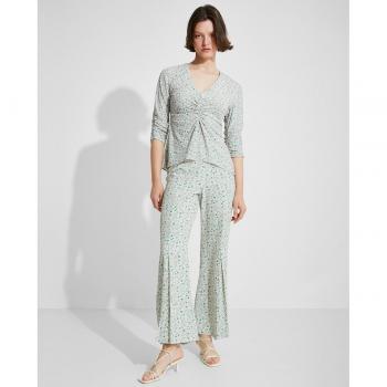 Pantalón acampanado para mujer con diseño de flores (Naelle NAËLLE)