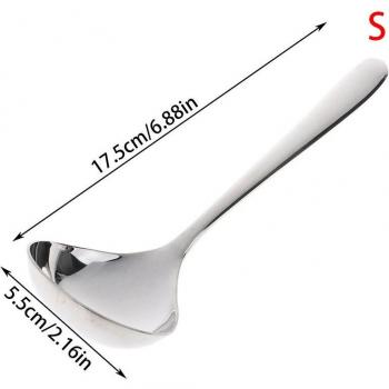 Cuillère à soupe professionnelle, acier inox, 20 cm