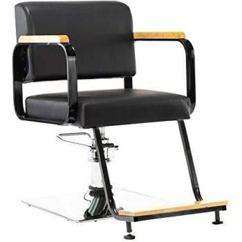 VidaXL Friseur-Sitzkissen Schwarz – Kunstleder