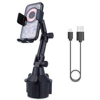 Chargeur USB‑C 15 W à clip – support auto portable