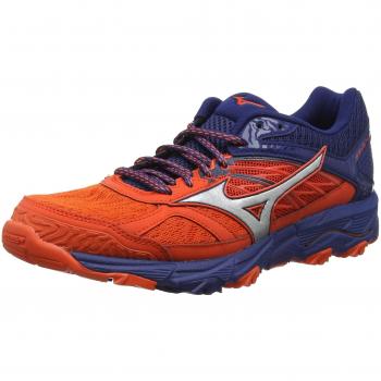 Mizuno Wave Mujin 5, Zapatillas de Running para Hombre, Cherrytomato/Silver/Estate Blue 03