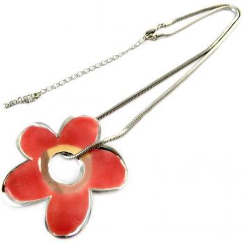 Mimosa Blossom Pink Rose Necklace