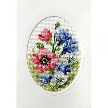 Poppy Field Cross Stitch Card Kit – Orchidea Edition
