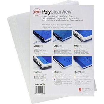 GBC Binding Cover Polypropylene A4 200 Micron Clear Pack 100 2100536E