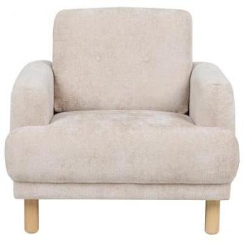 Fauteuil Tuve à dossier recourbé beige