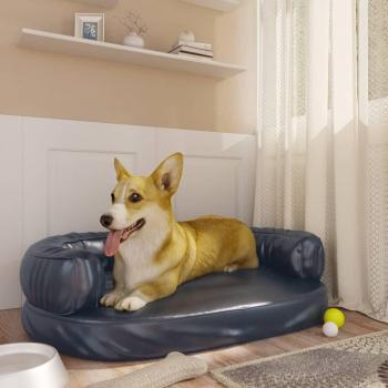 Couché Confort Chien Torana – Bleu Foncé, 75x53 cm, Similicuir
