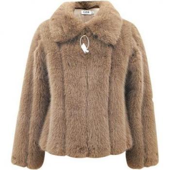 Gini London Women's Zip-Up Faux Fur Jacket