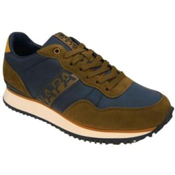 Napapijri Cosmos Sneaker (Braun/Blau) – Größe 45 – Textil & Lederoptik